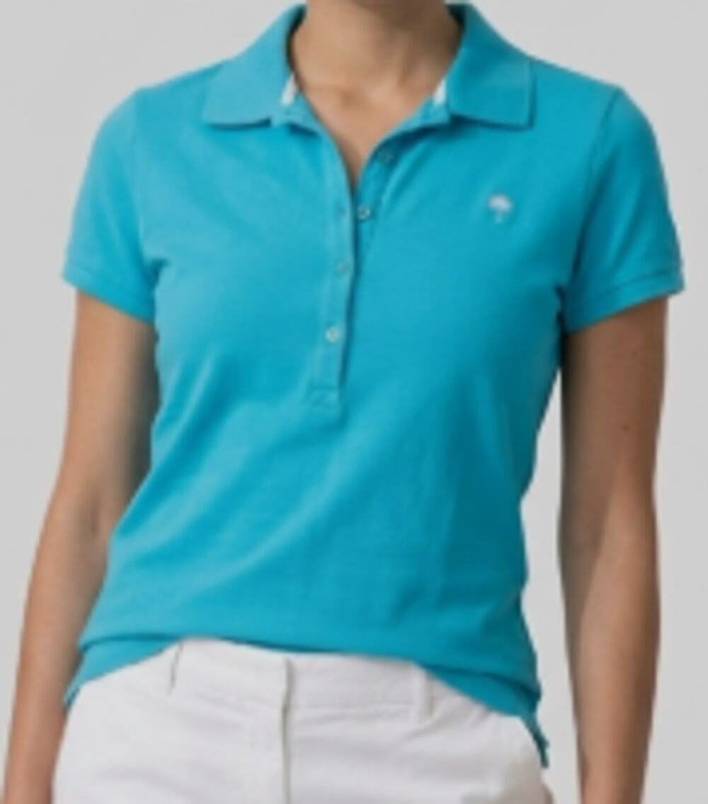 Lilly Pulitzer Turquoise 'Shrunken' Polo sz s